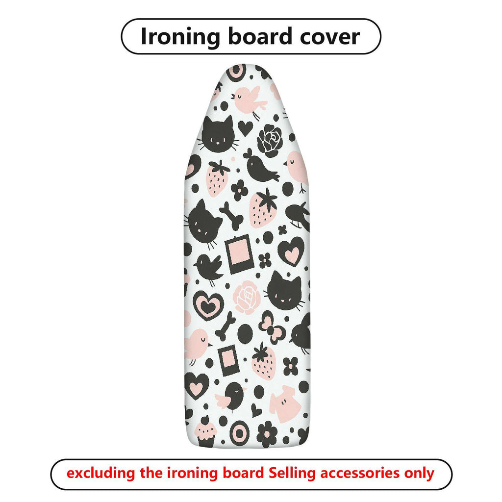 1-Piece Cat Bird Flower  Ironing Board Cover, Universal Size, Without Board