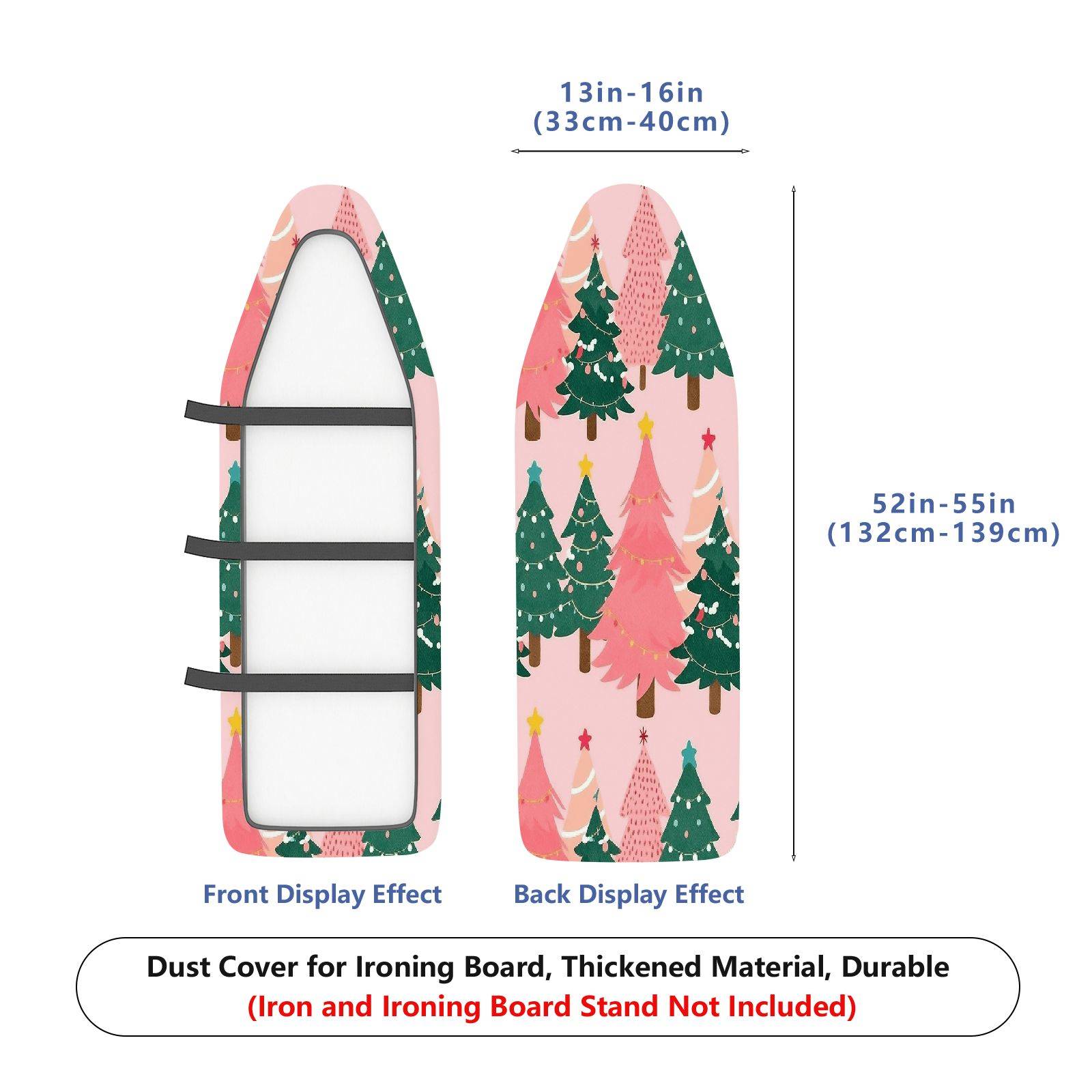 1-Piece Christmas Tree Holiday Festive  Ironing Board Cover, Universal Size, Without Board