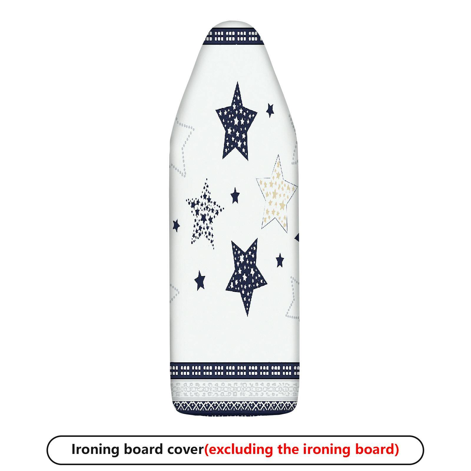 1-Piece Stars Pattern Navy White Blue  Ironing Board Cover, Universal Size, Without Board