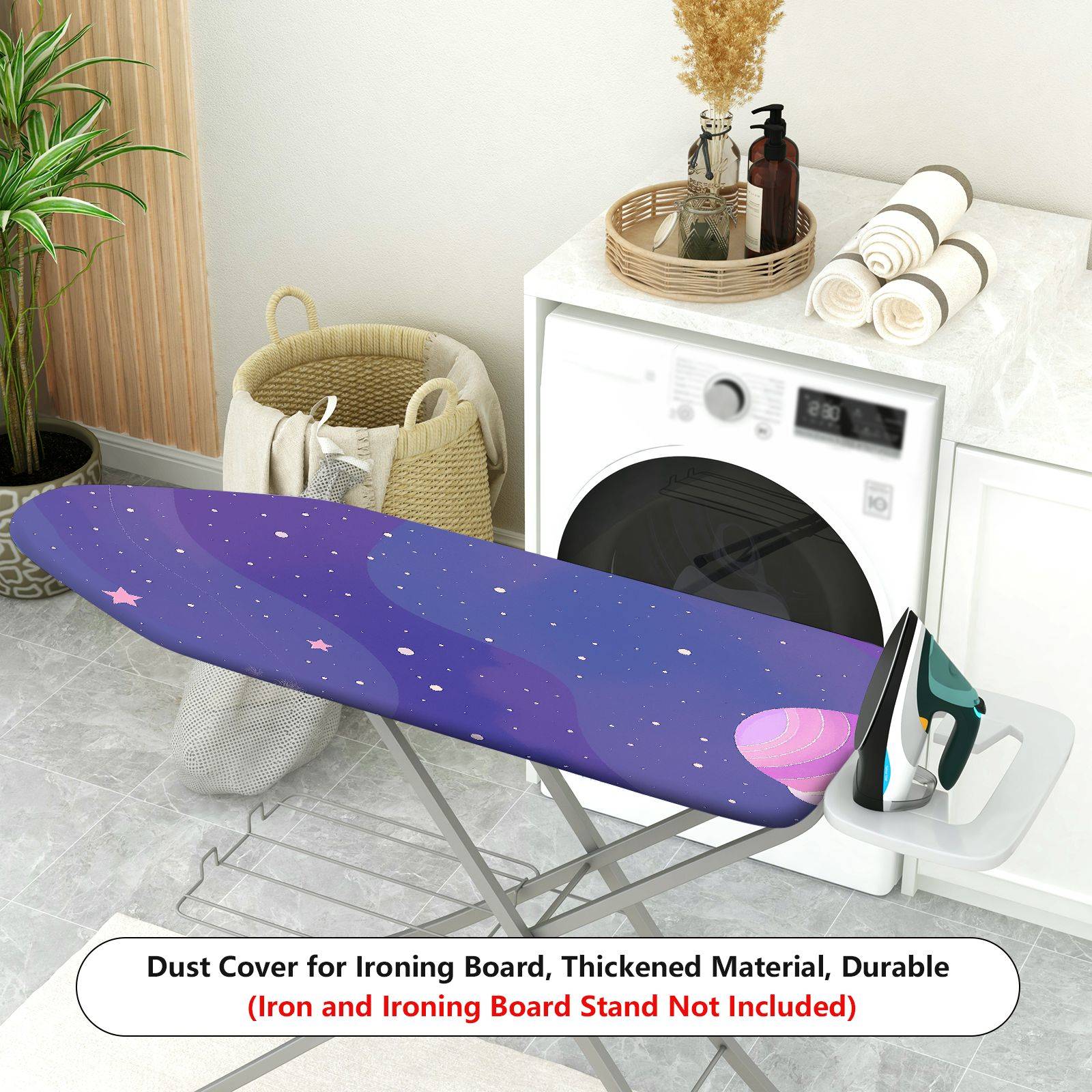 1-Piece Galaxy Stars Planet  Ironing Board Cover, Universal Size, Without Board