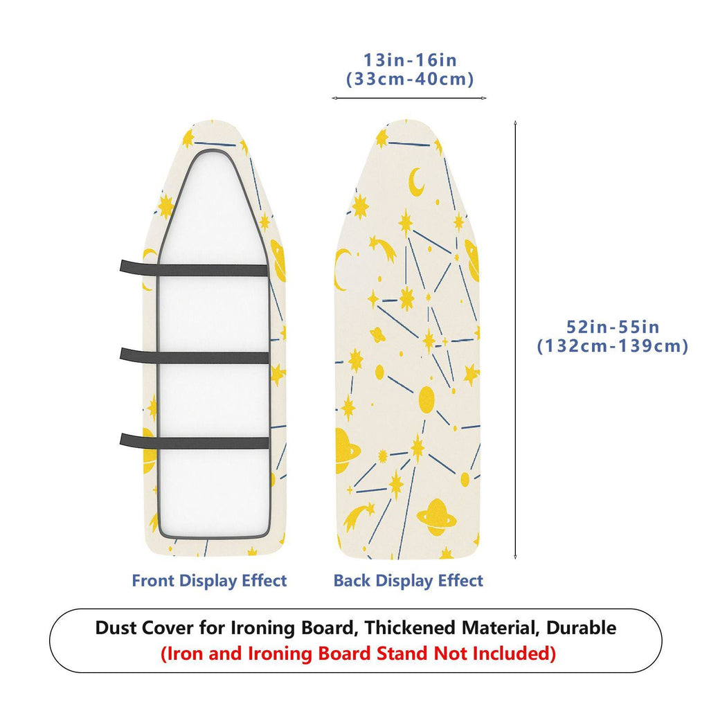 1-Piece Stars Moon Planet Galactic  Ironing Board Cover, Universal Size, Without Board