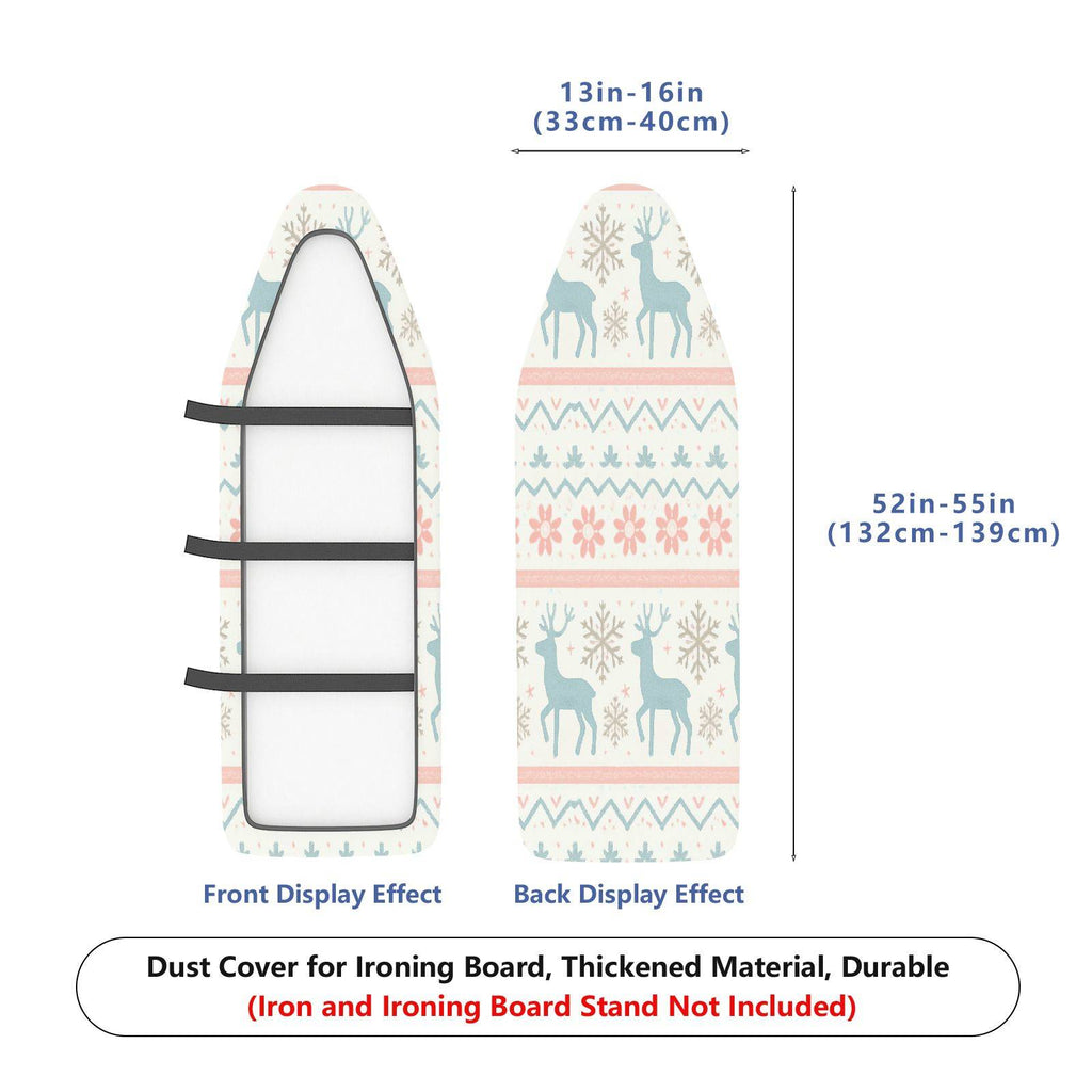 1-Piece Reindeer Snowflake Festive  Ironing Board Cover, Universal Size, Without Board
