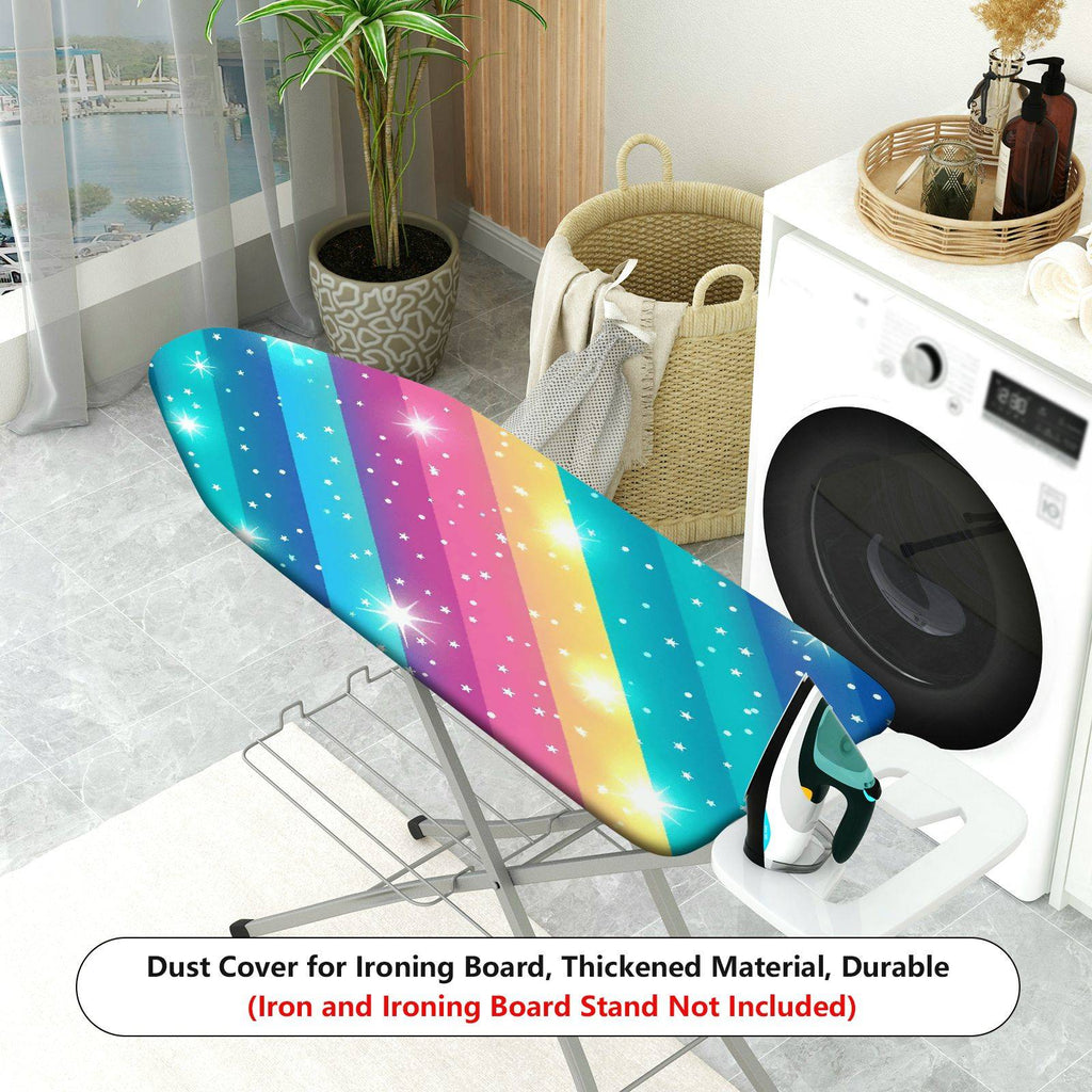 1-Piece Rainbow Sparkle Star  Ironing Board Cover, Universal Size, Without Board
