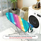 1-Piece Rainbow Sparkle Star  Ironing Board Cover, Universal Size, Without Board