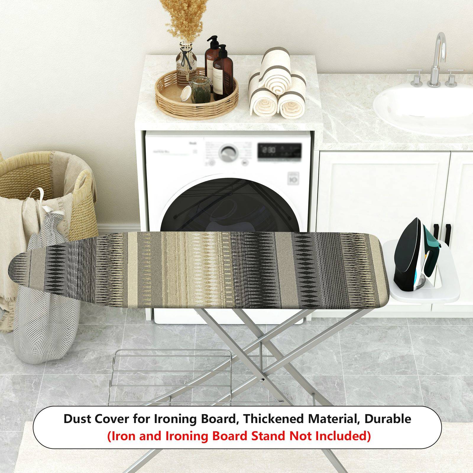 1-Piece Geometric Striped Pattern Modern  Ironing Board Cover, Universal Size, Without Board