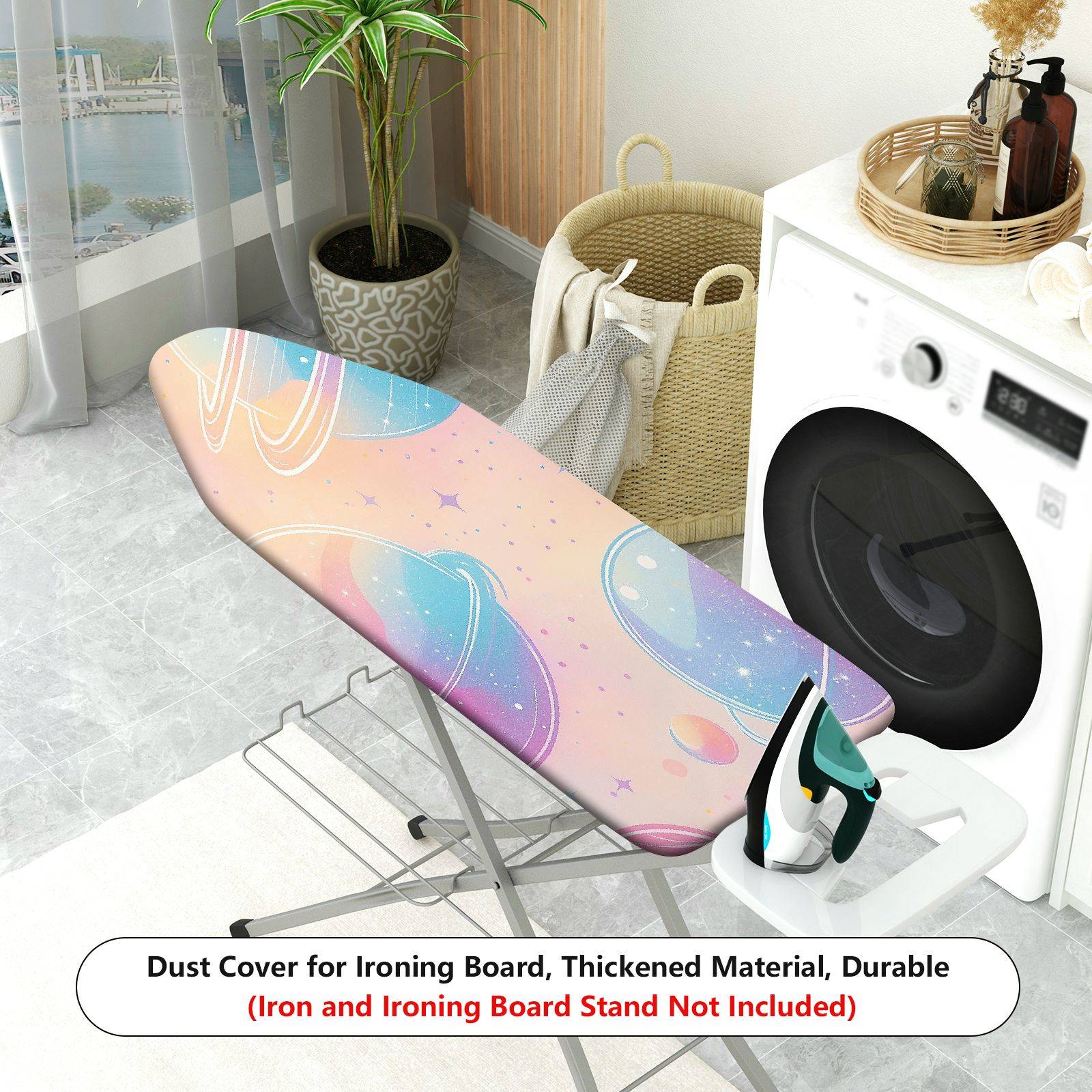 1-Piece Galaxy Planet Star  Ironing Board Cover, Universal Size, Without Board