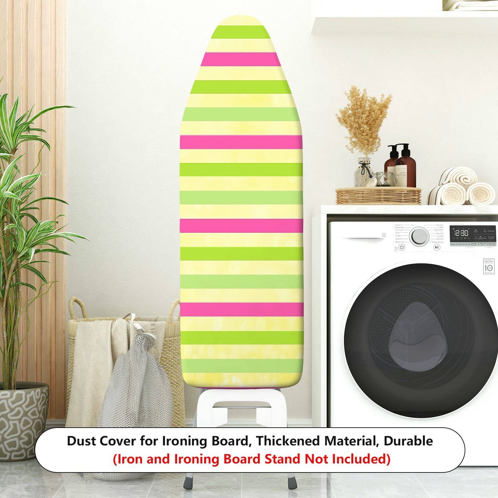 1-Piece Striped Colorful Pattern Decorative  Ironing Board Cover, Universal Size, Without Board