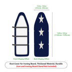 1-Piece Star Pattern Blue White  Ironing Board Cover, Universal Size, Without Board