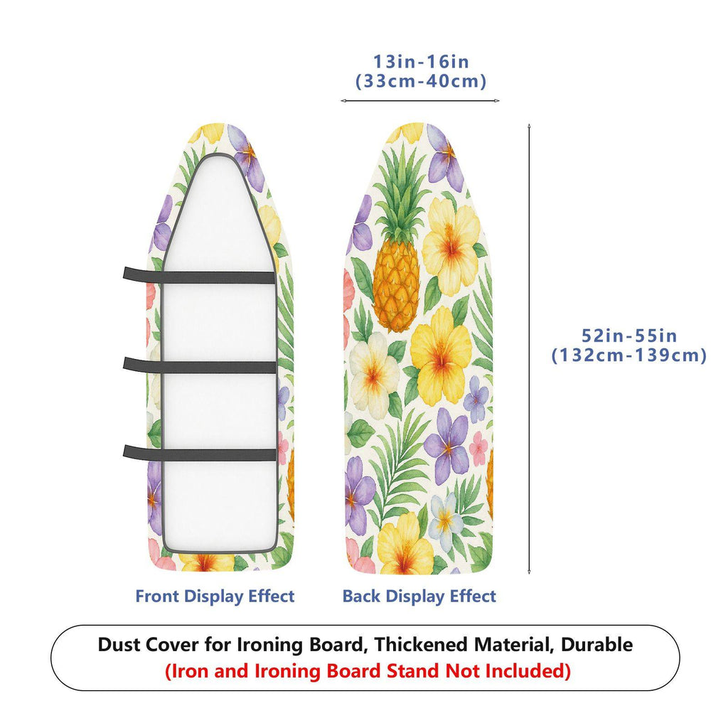 1-Piece Tropical Floral Pineapple  Ironing Board Cover, Universal Size, Without Board