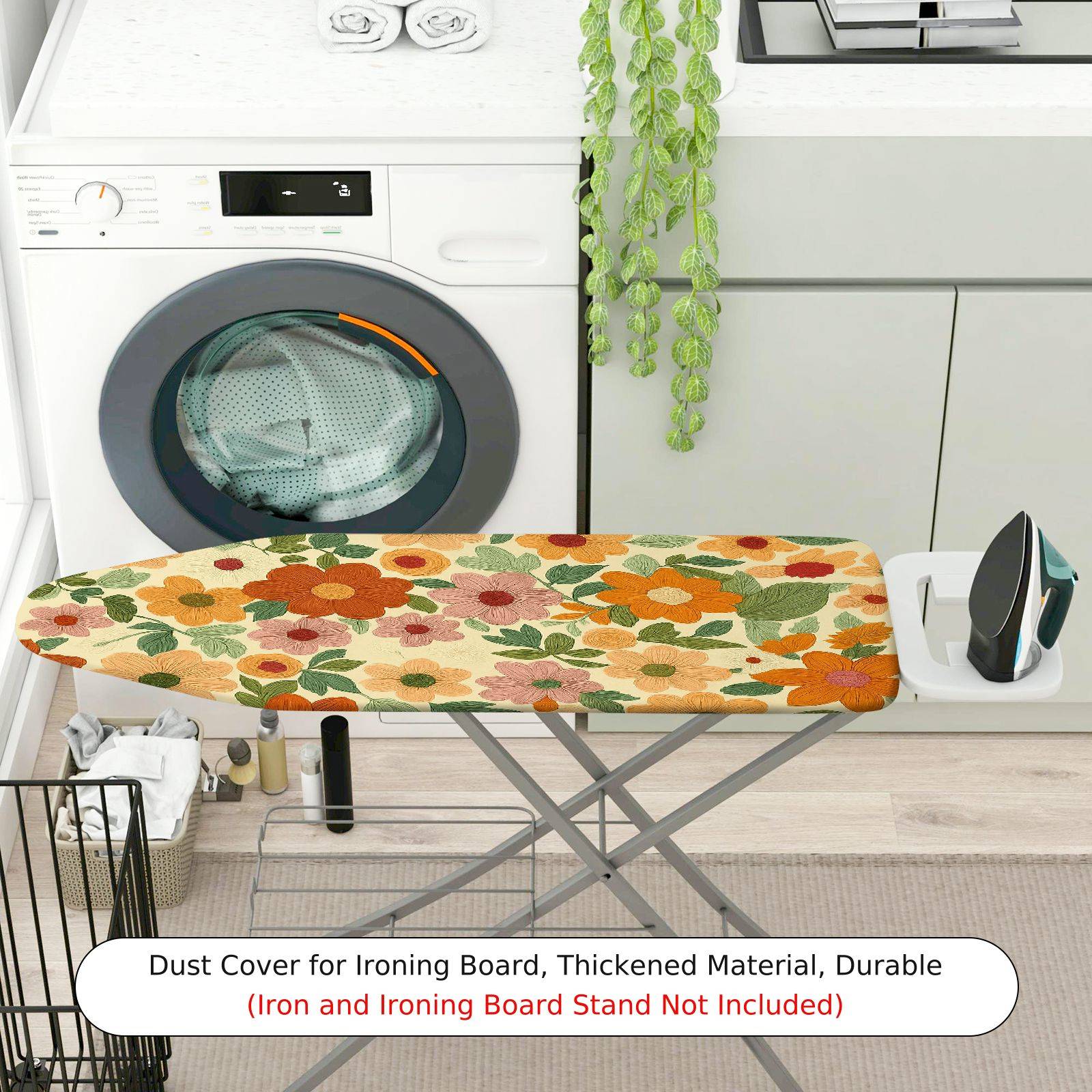 1-Piece Floral Pattern Vintage Retro  Ironing Board Cover, Universal Size, Without Board