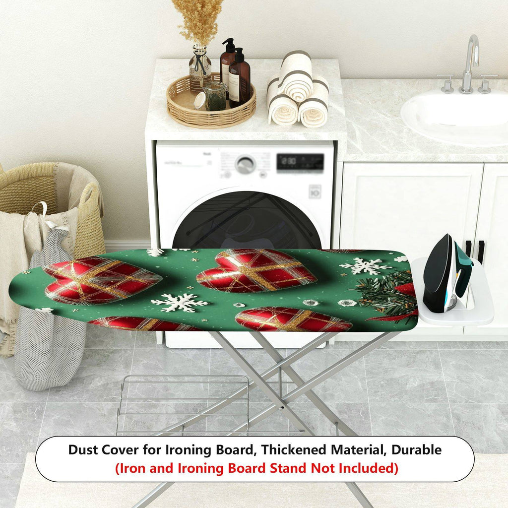 1-Piece Heart Snowflake Christmas  Ironing Board Cover, Universal Size, Without Board