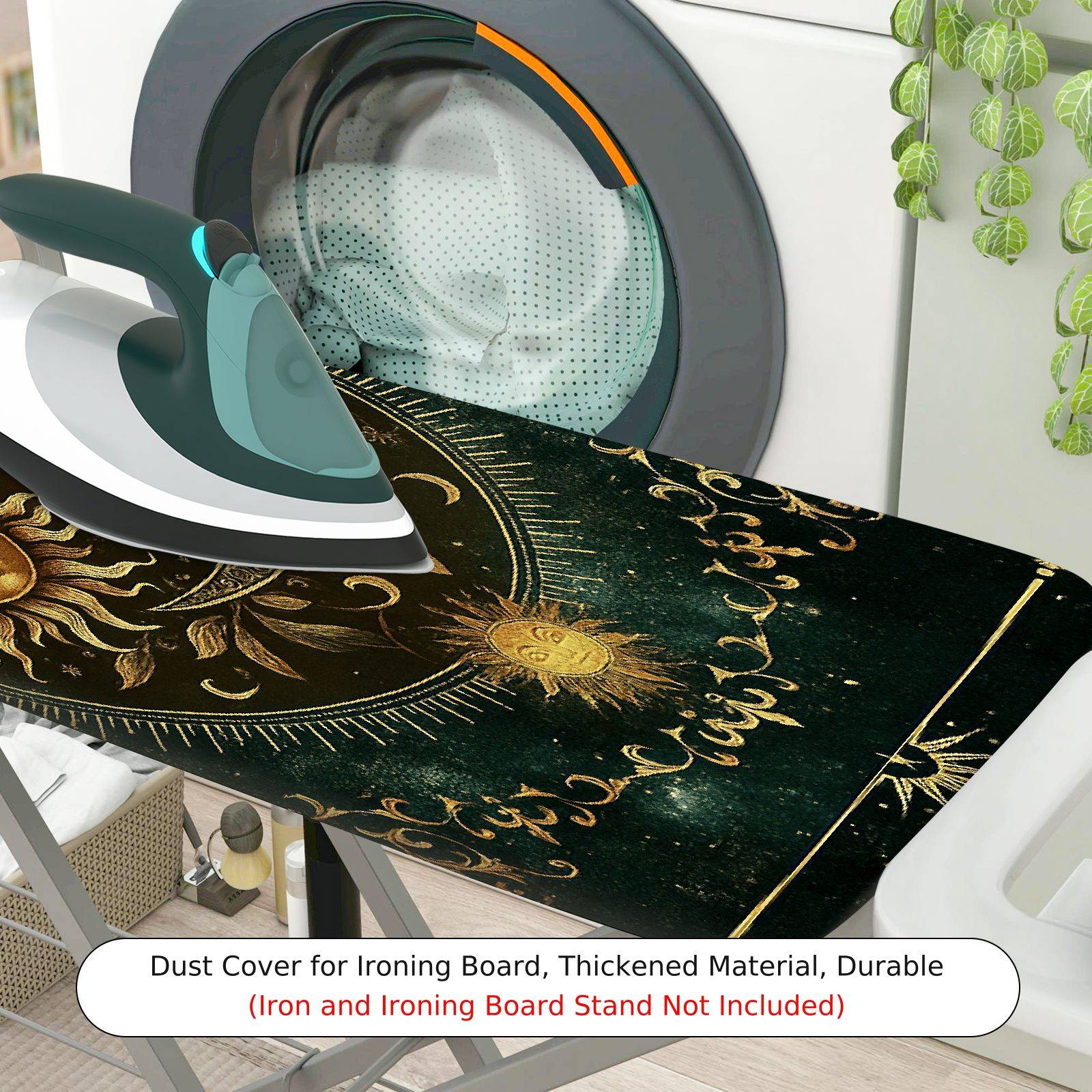1-Piece Sun Moon Stars  Ironing Board Cover, Universal Size, Without Board