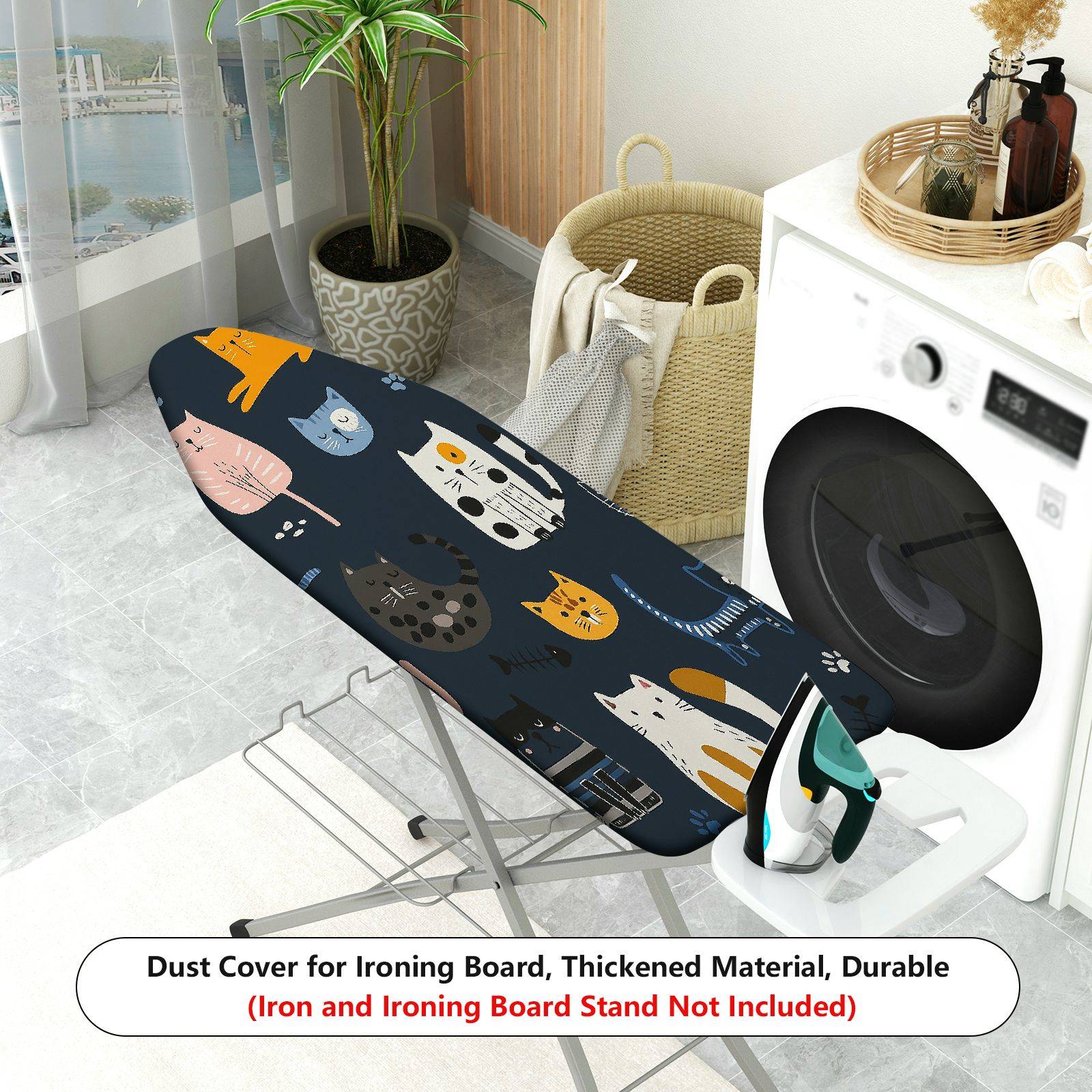 1-Piece Cat Animal  Ironing Board Cover, Universal Size, Without Board