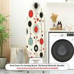 1-Piece Retro Modern Geometric Circles  Ironing Board Cover, Universal Size, Without Board
