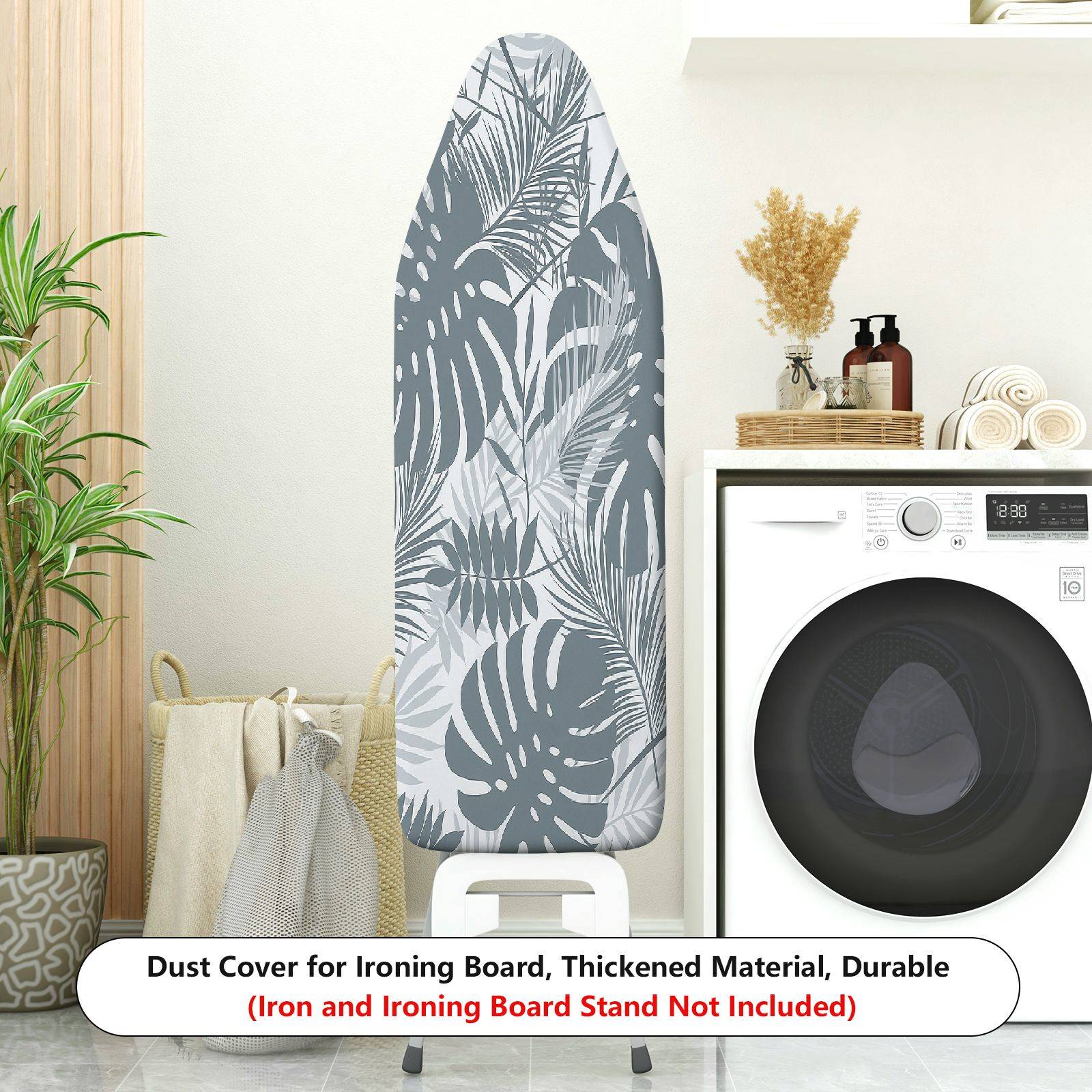 1-Piece Botanical Tropical Leaves Abstract  Ironing Board Cover, Universal Size, Without Board