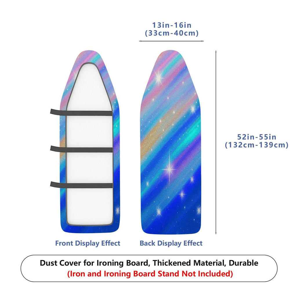 1-Piece Sparkling Rainbow Starry  Ironing Board Cover, Universal Size, Without Board