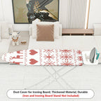 1-Piece Christmas Nordic Deer Heart  Ironing Board Cover, Universal Size, Without Board