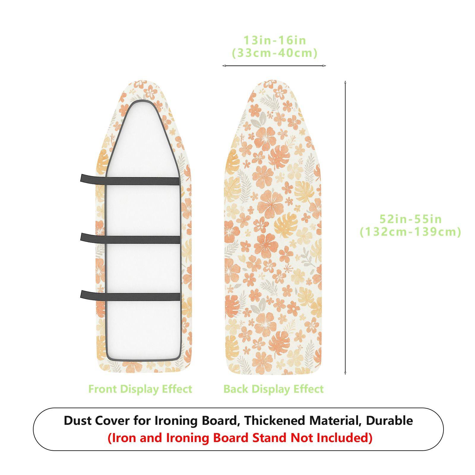 1-Piece Floral Tropical Spring  Ironing Board Cover, Universal Size, Without Board