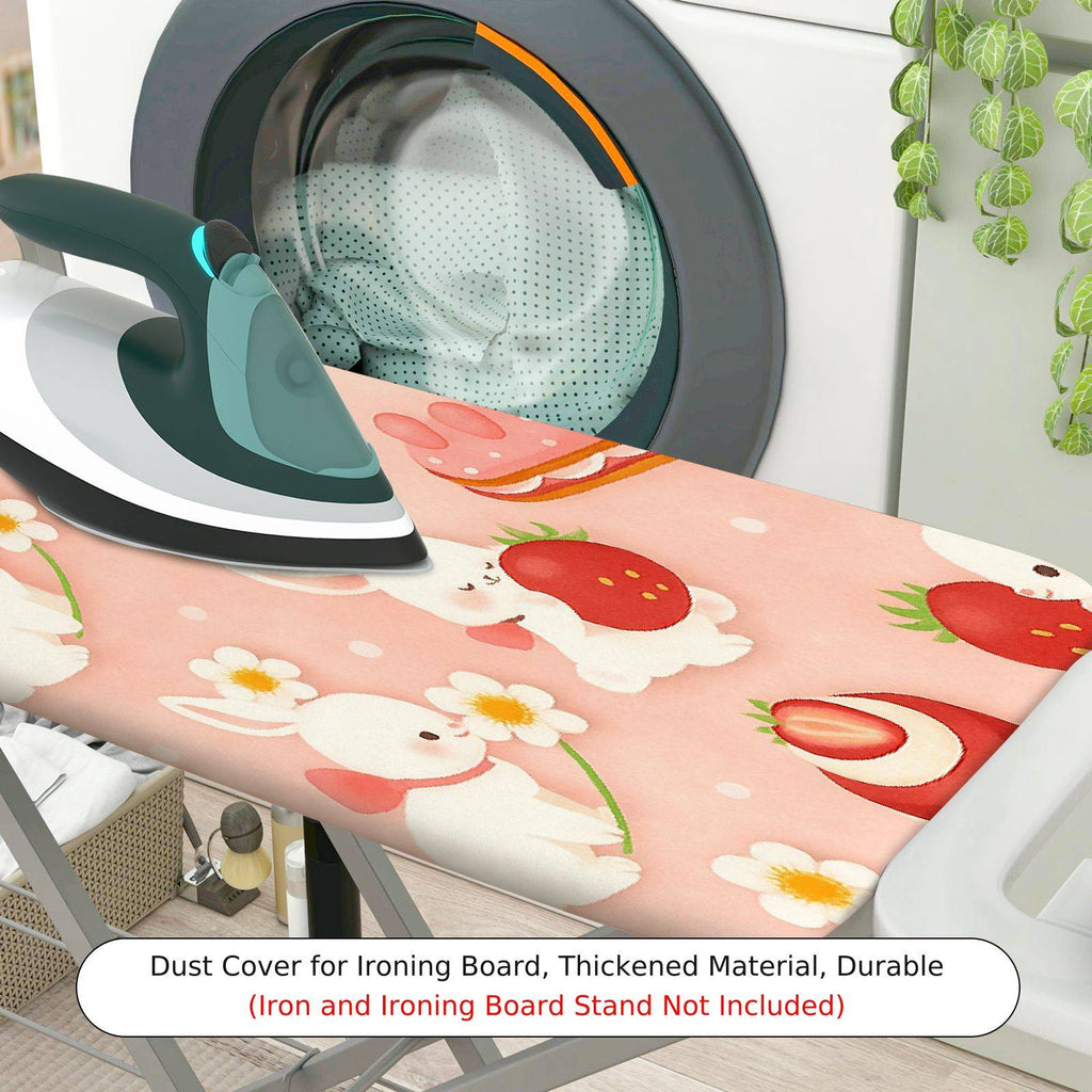 1-Piece Rabbit Strawberry Cake  Ironing Board Cover, Universal Size, Without Board