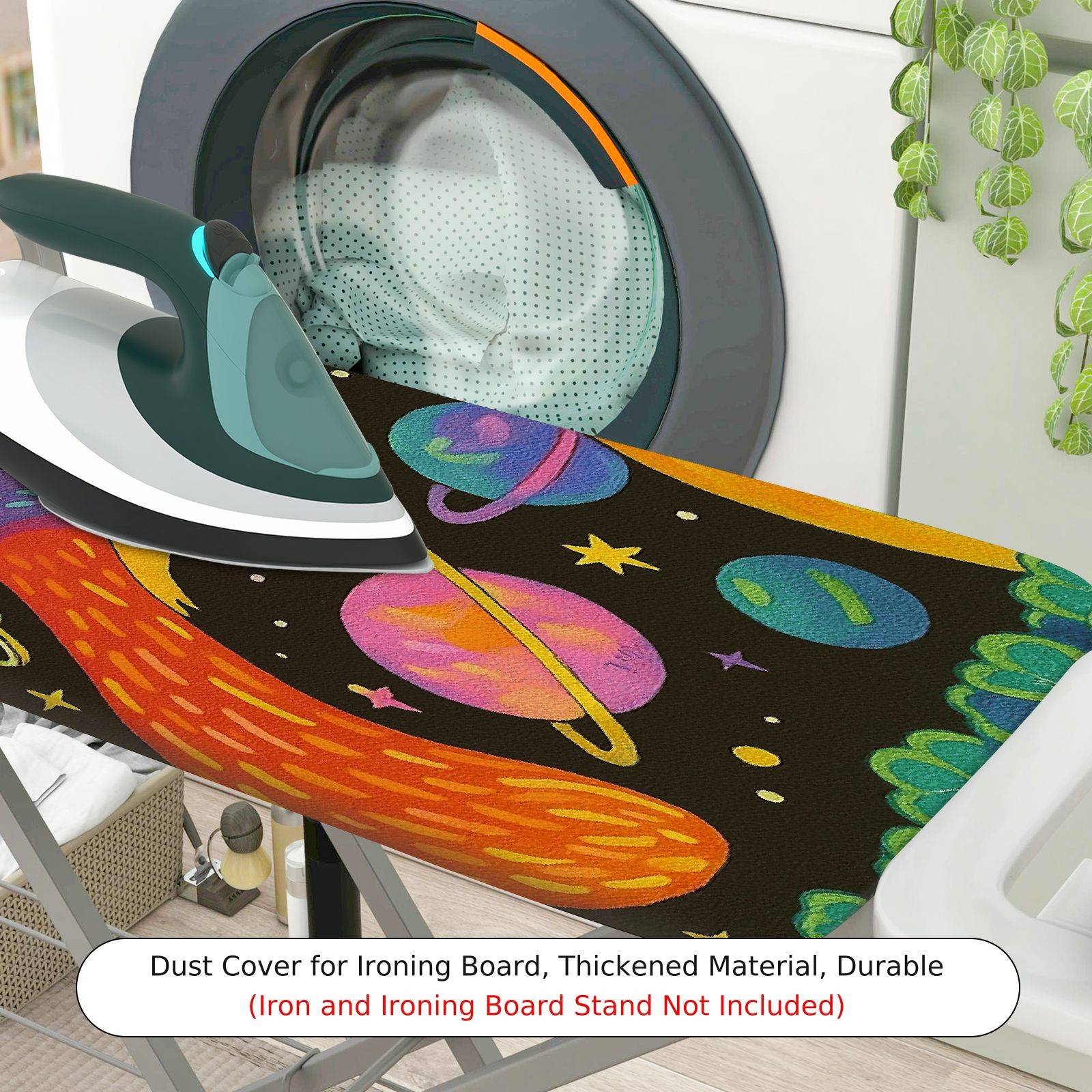 1-Piece Space Cat Galaxy  Ironing Board Cover, Universal Size, Without Board