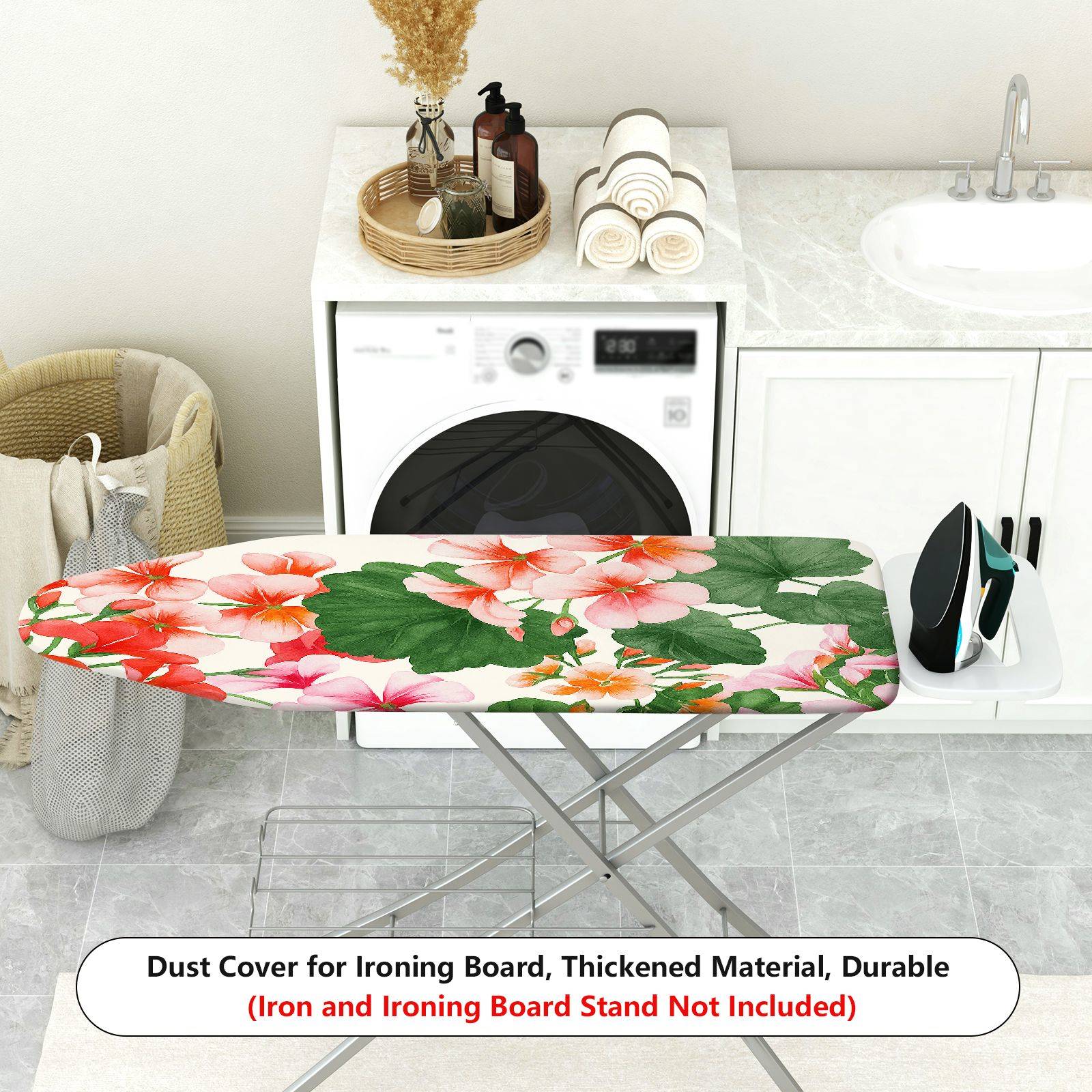 1-Piece Floral Tropical Colorful  Ironing Board Cover, Universal Size, Without Board