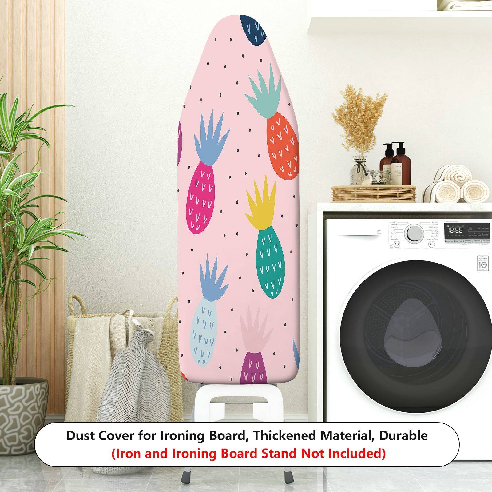 1-Piece Tropical Fruit Colorful Dots  Ironing Board Cover, Universal Size, Without Board