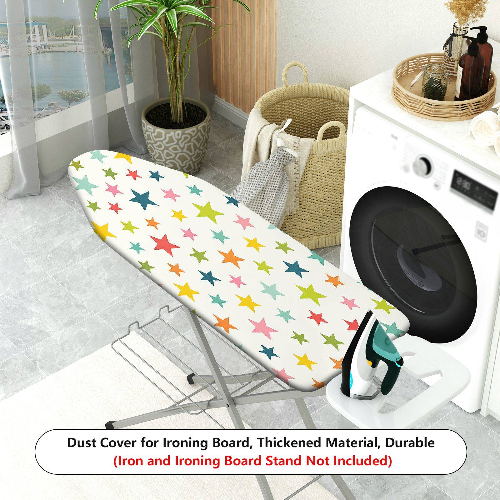 1-Piece Star Pattern Colorful Print Decorative  Ironing Board Cover, Universal Size, Without Board
