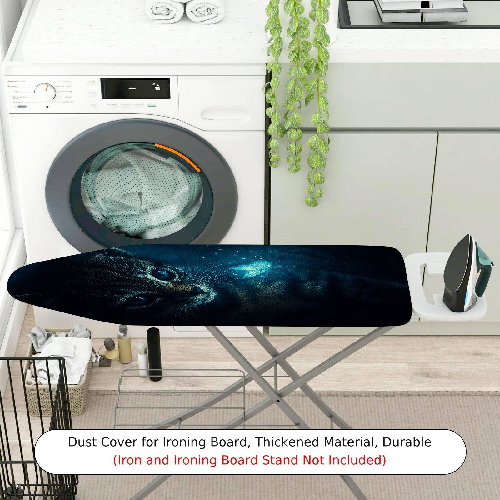 1-Piece Cat Night Fantasy  Ironing Board Cover, Universal Size, Without Board