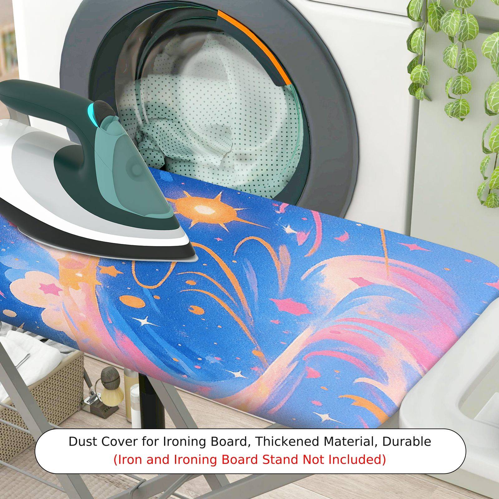 1-Piece Galaxy Stars Clouds  Ironing Board Cover, Universal Size, Without Board