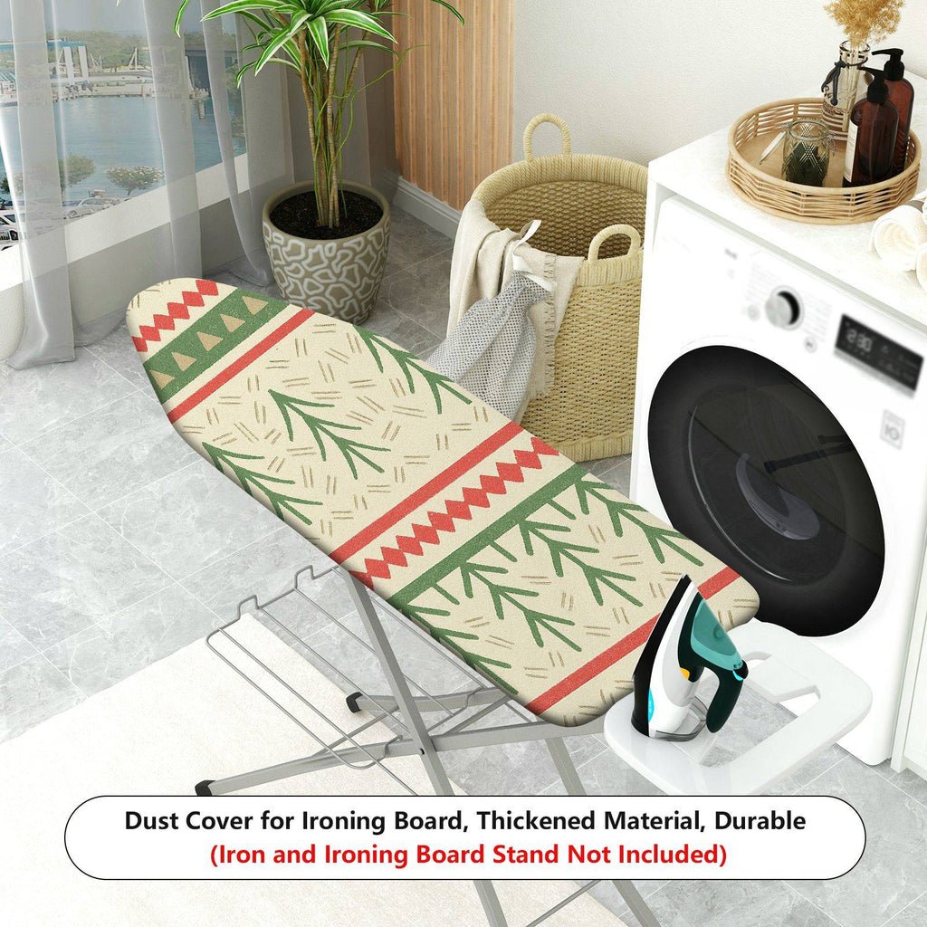 1-Piece Christmas Tree Nordic Red Green  Ironing Board Cover, Universal Size, Without Board