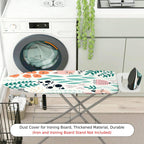 1-Piece Cat Floral Leaf  Ironing Board Cover, Universal Size, Without Board