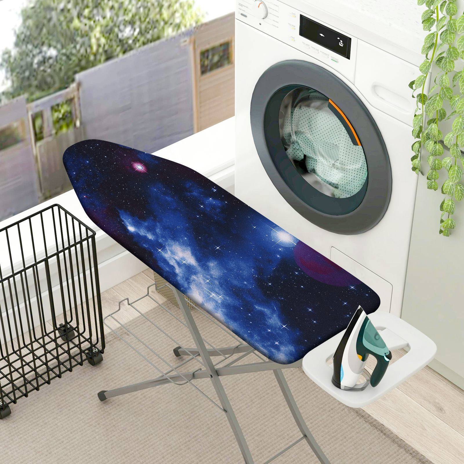 1-Piece Galaxy Starry Night Sky  Ironing Board Cover, Universal Size, Without Board