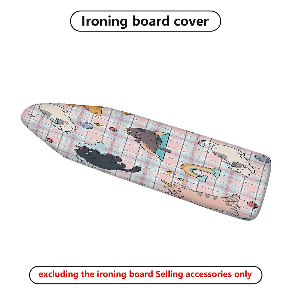 1-Piece Cat Unicorn Rainbow  Ironing Board Cover, Universal Size, Without Board