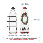 1-Piece Christmas Red Bow Deer  Ironing Board Cover, Universal Size, Without Board