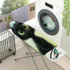 1-Piece Black Cat Green Eyes Cute  Ironing Board Cover, Universal Size, Without Board