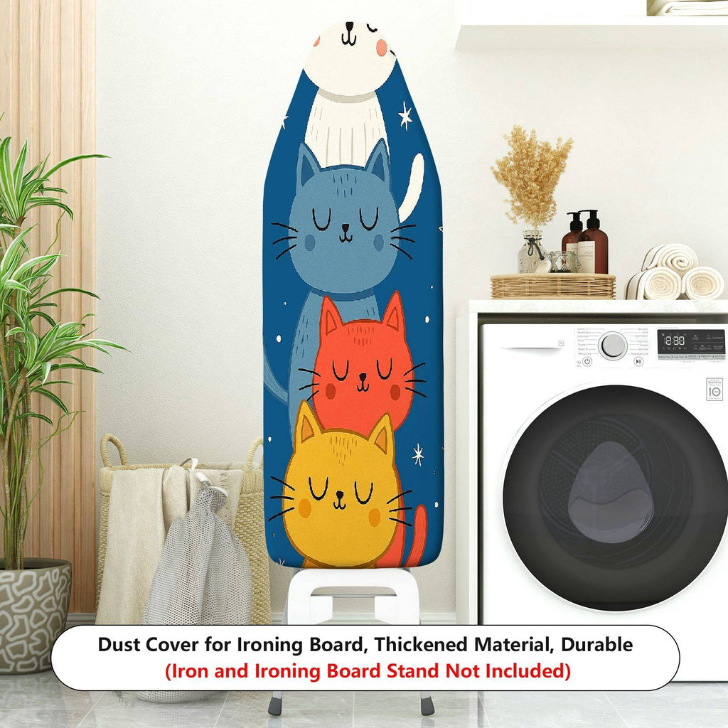 1-Piece Cat Starry Night  Ironing Board Cover, Universal Size, Without Board