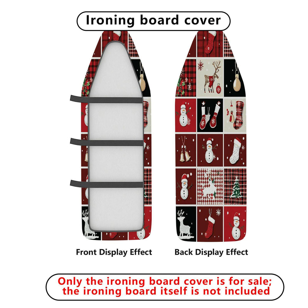1-Piece Snowman Reindeer Stockings  Ironing Board Cover, Universal Size, Without Board