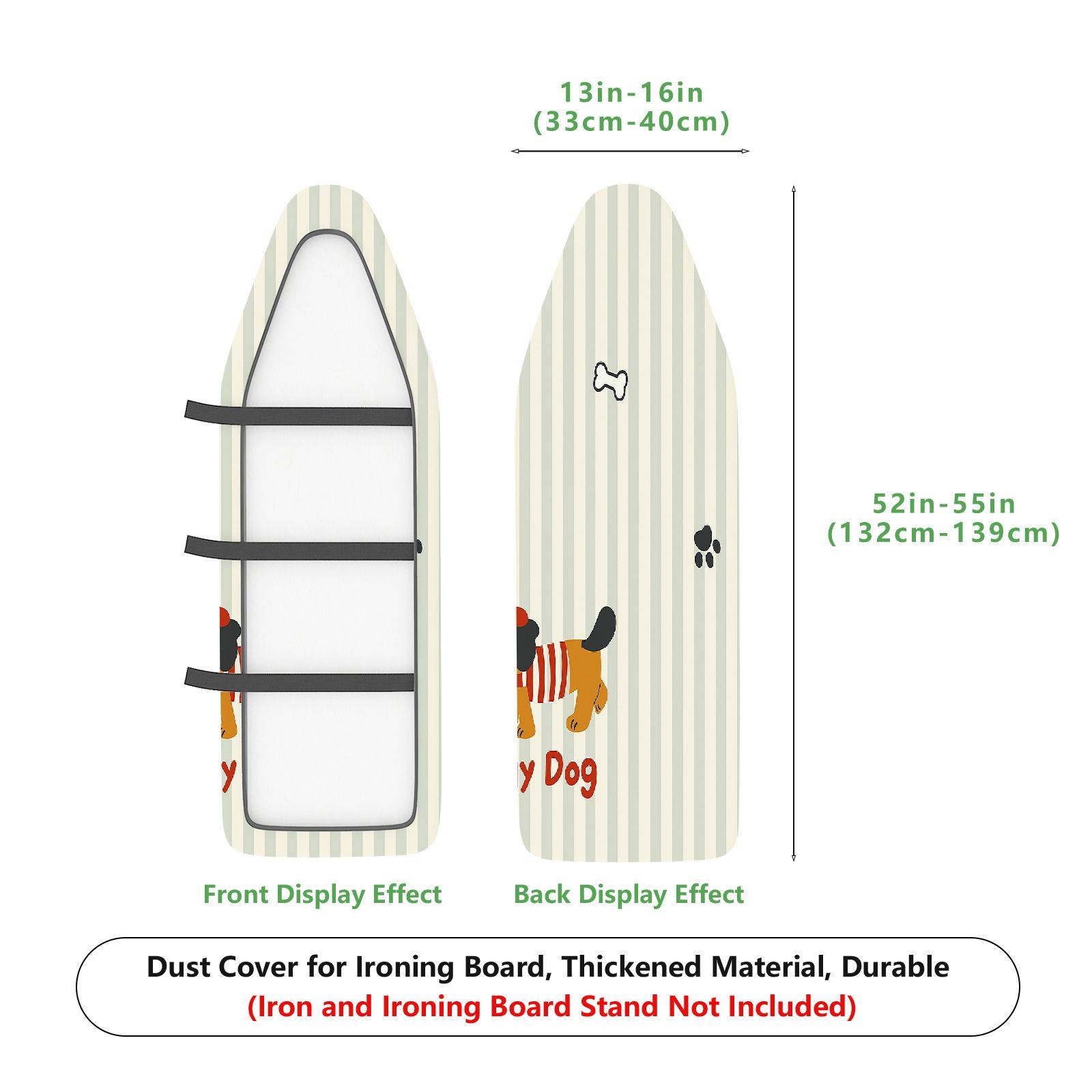 1-Piece Dog Bone Paw  Ironing Board Cover, Universal Size, Without Board