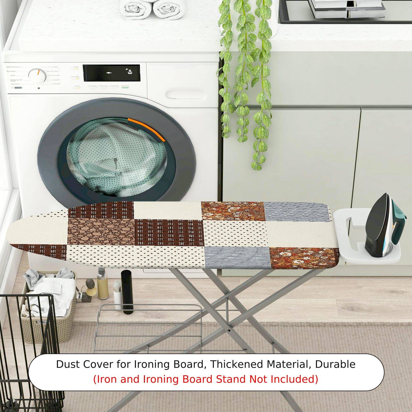 1-Piece Patchwork Geometric Retro  Ironing Board Cover, Universal Size, Without Board