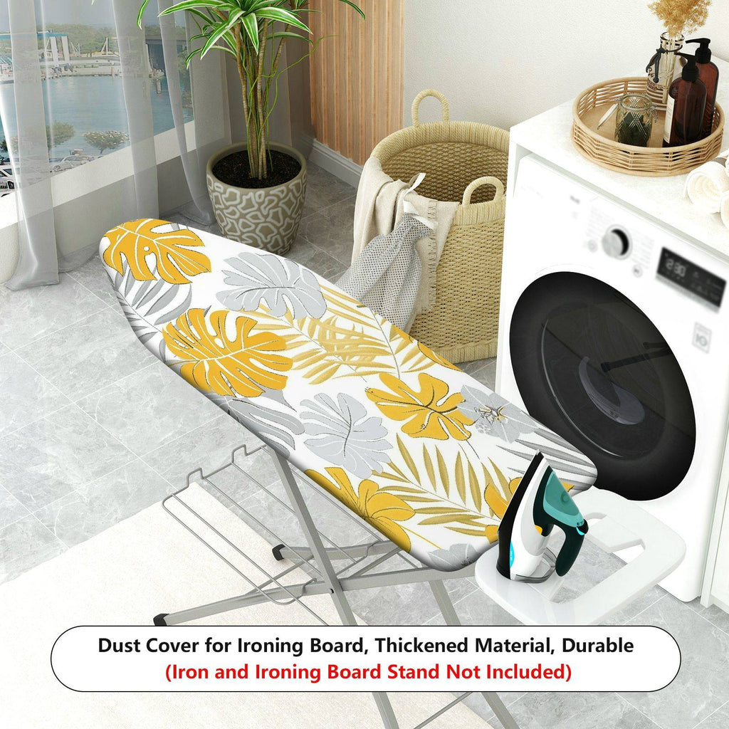 1-Piece Tropical Leaves Floral Greenery  Ironing Board Cover, Universal Size, Without Board