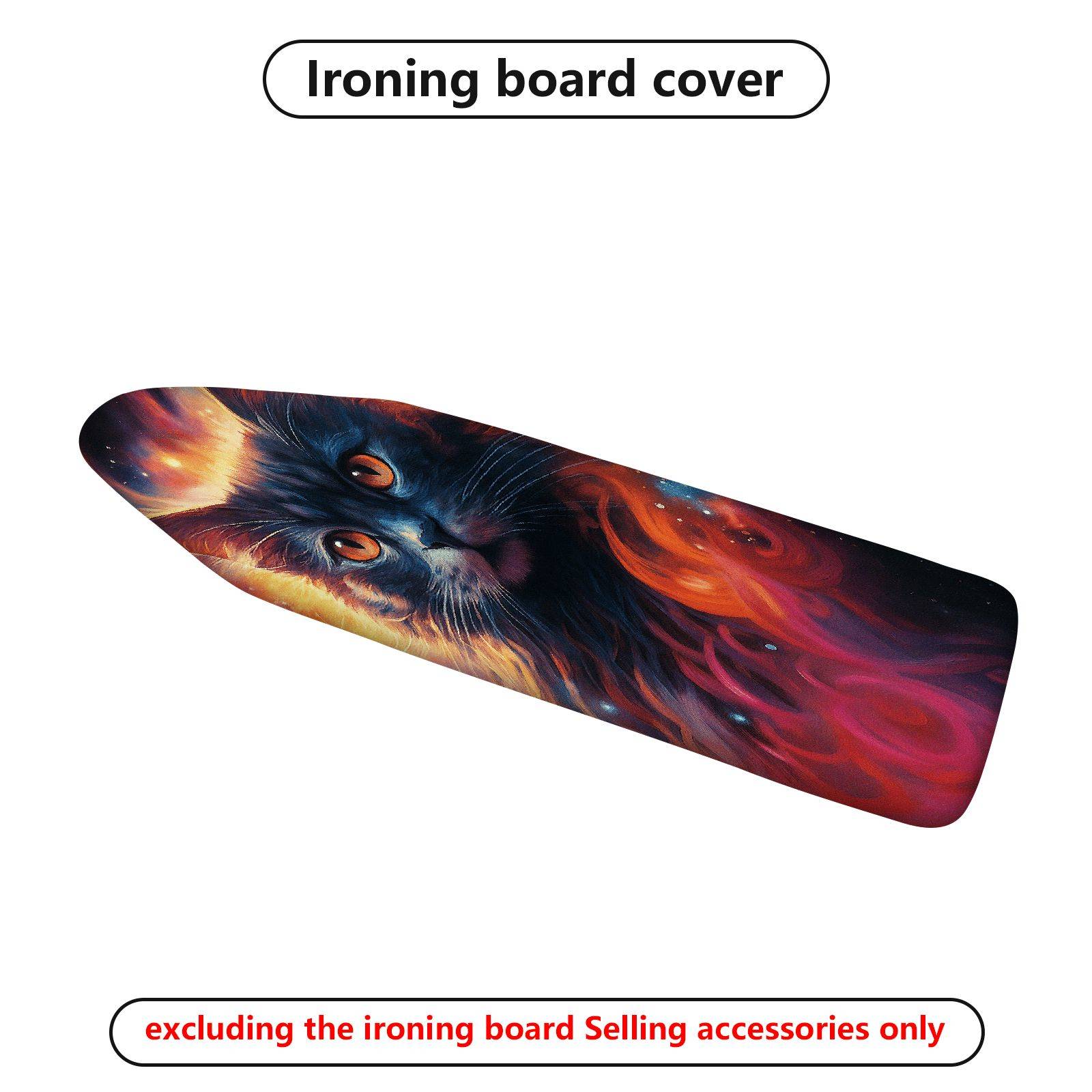 1-Piece Cat Galaxy Stars  Ironing Board Cover, Universal Size, Without Board