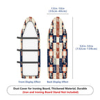 1-Piece Retro Check Floral  Ironing Board Cover, Universal Size, Without Board