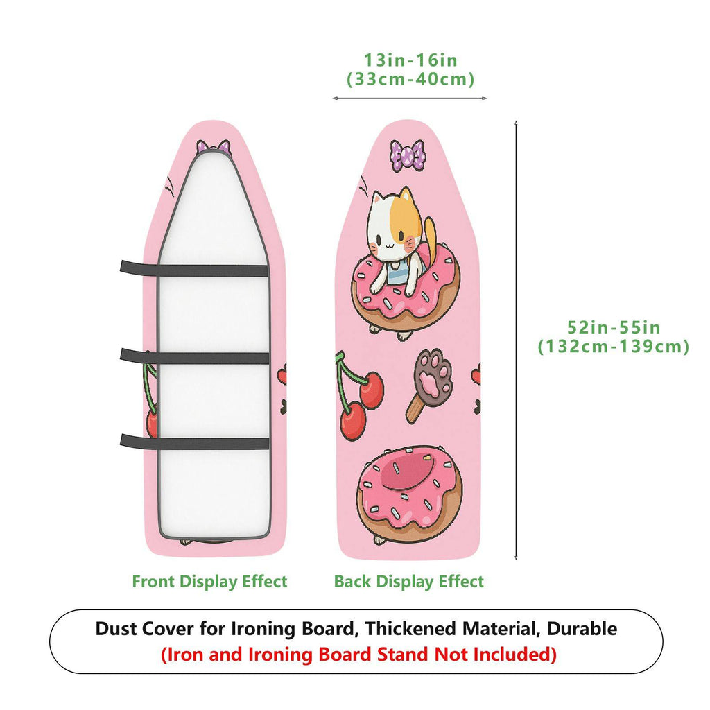 1-Piece Cat Donut Cherry  Ironing Board Cover, Universal Size, Without Board