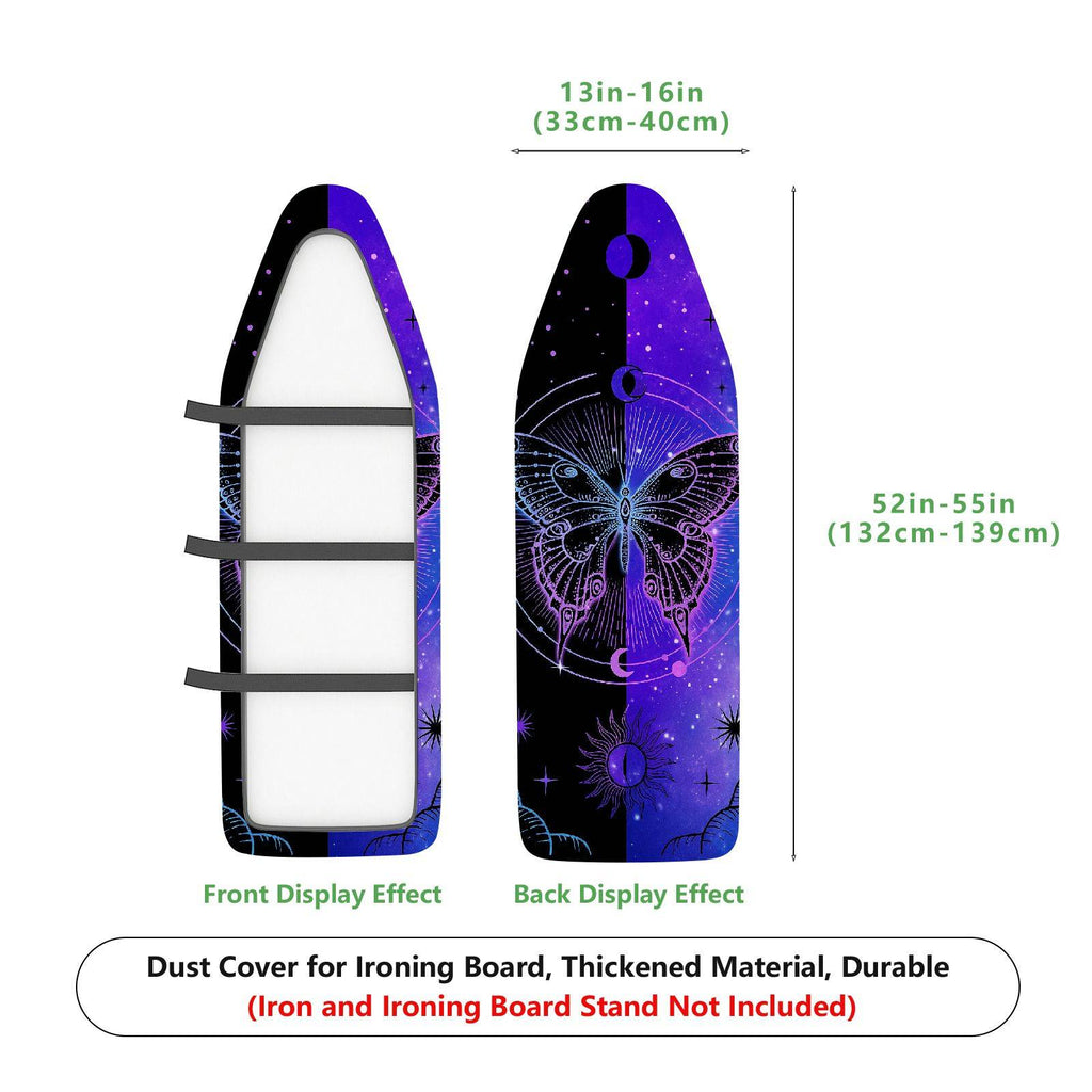 1-Piece Butterfly Galaxy Stars  Ironing Board Cover, Universal Size, Without Board