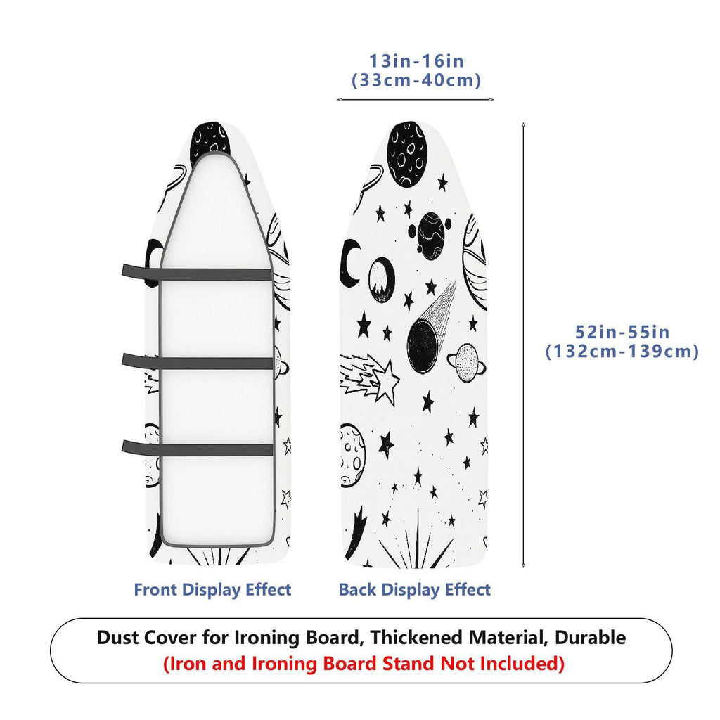1-Piece Space Stars Planets  Ironing Board Cover, Universal Size, Without Board