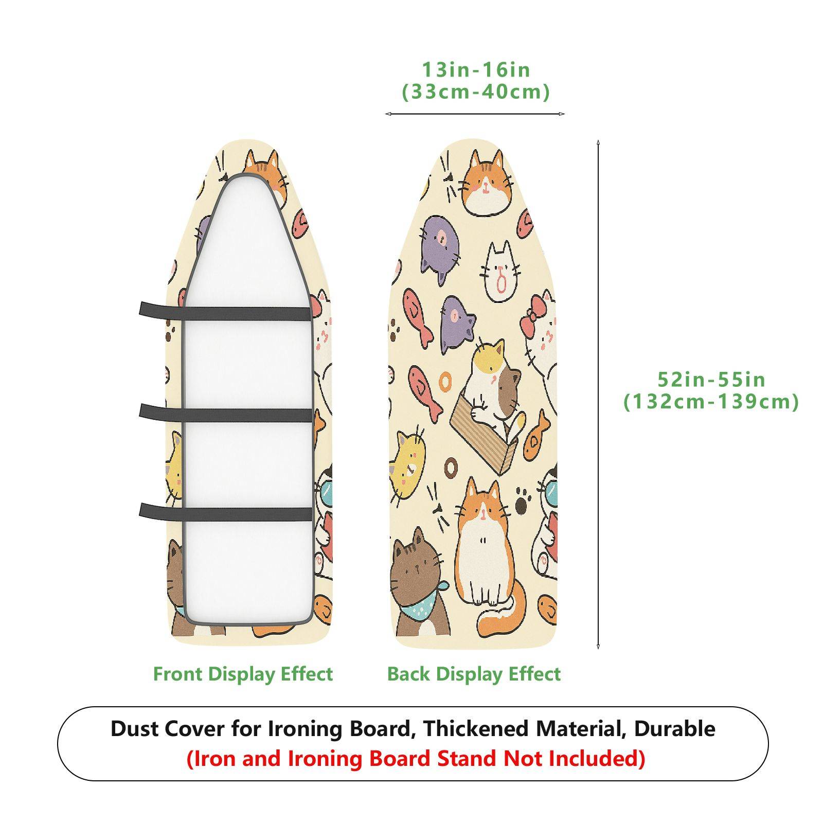 1-Piece Cute  Animal Cat  Ironing Board Cover, Universal Size, Without Board