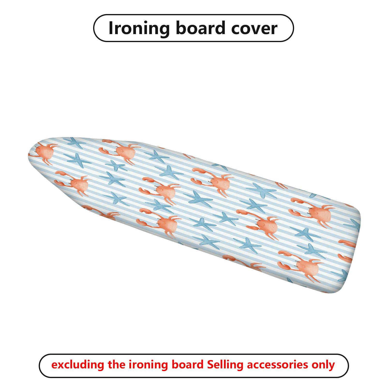 1-Piece Crab Starfish Stripe  Ironing Board Cover, Universal Size, Without Board