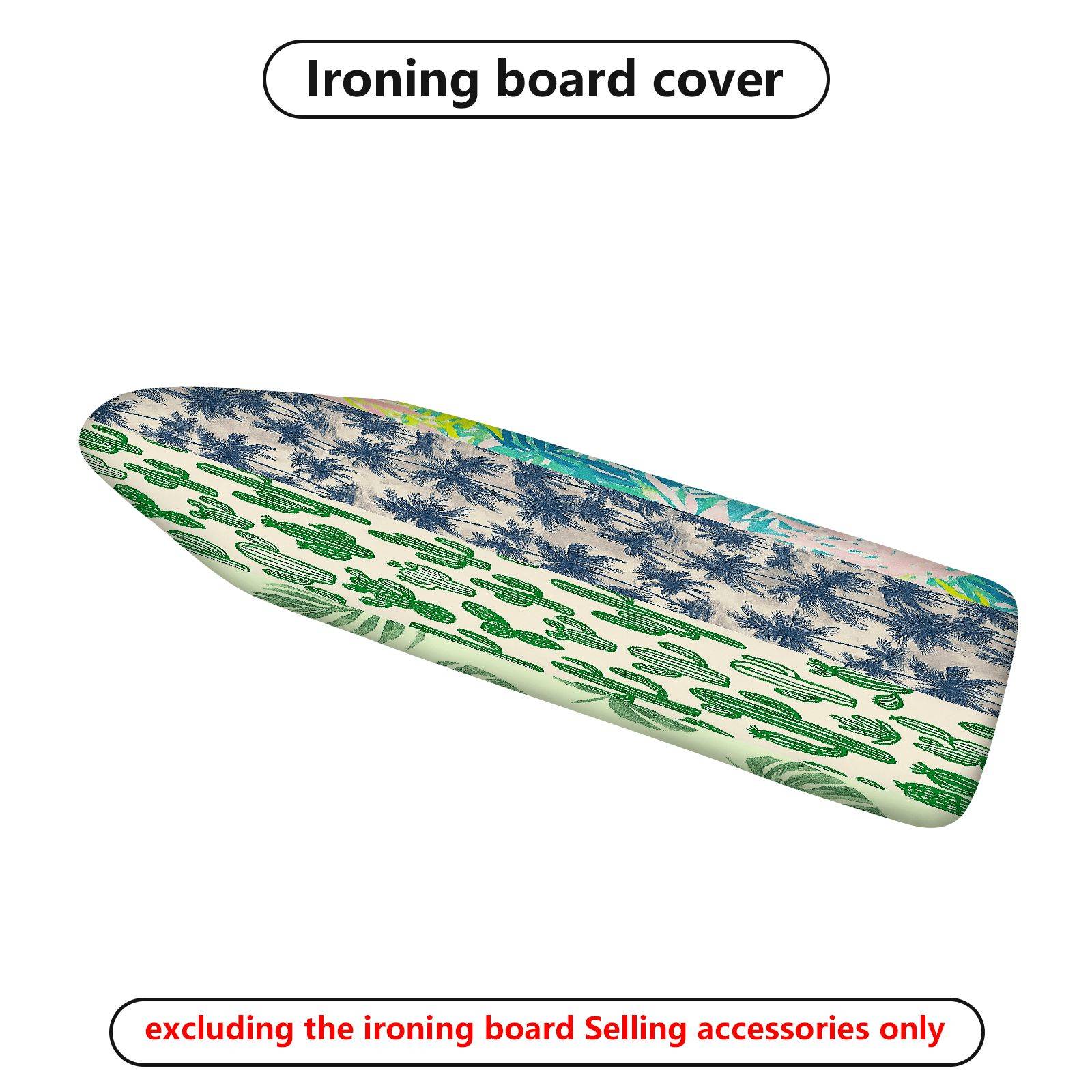 1-Piece Tropical Green Blue Nature  Ironing Board Cover, Universal Size, Without Board