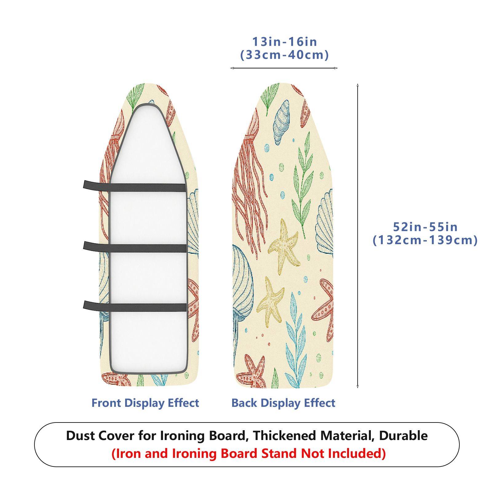 1-Piece Sea Beach Shell Starfish  Ironing Board Cover, Universal Size, Without Board
