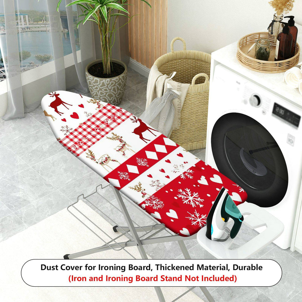 1-Piece Reindeer Snowflake Heart  Ironing Board Cover, Universal Size, Without Board